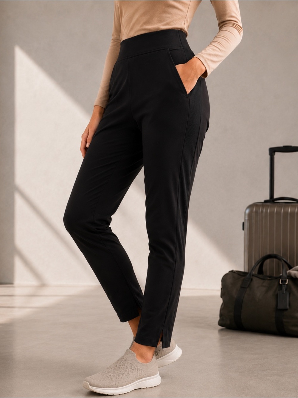 Athleta Brooklyn Mid Rise Ankle Pants Black Size 2